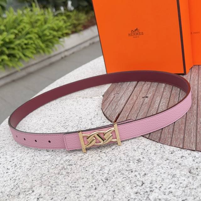 2.5cm Hermes belt, double-sided top-grain cowhide, length: 75.80.85.90.95.105. E