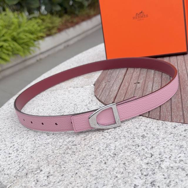 2.5cm Hermes belt, double-sided top-grain cowhide, length: 75.80.85.90.95.105. E