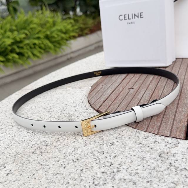 1.5cm Celine belt, top-grain cowhide, length: 75.80.85.90.95. .105. Euros, brass
