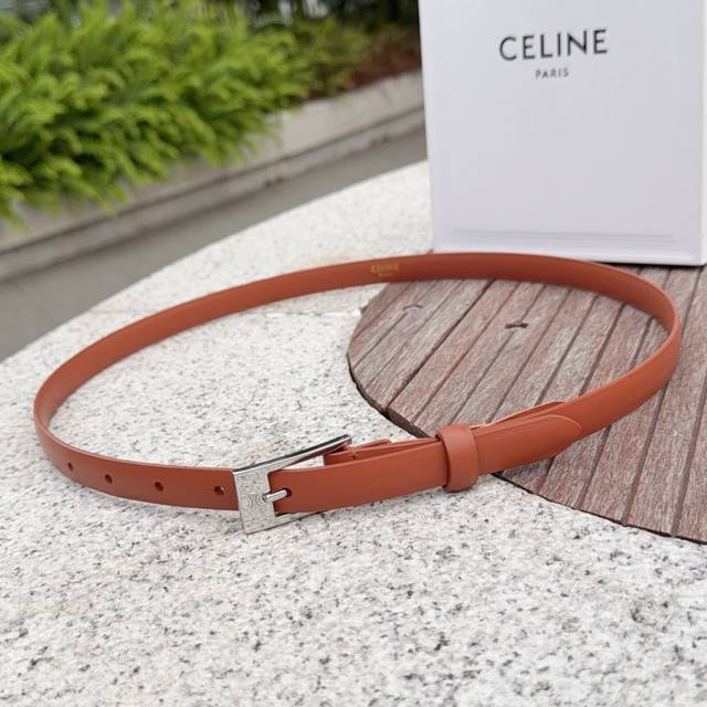 1.5cm Celine belt, top-grain cowhide, length: 75.80.85.90.95. .105. Euros, brass