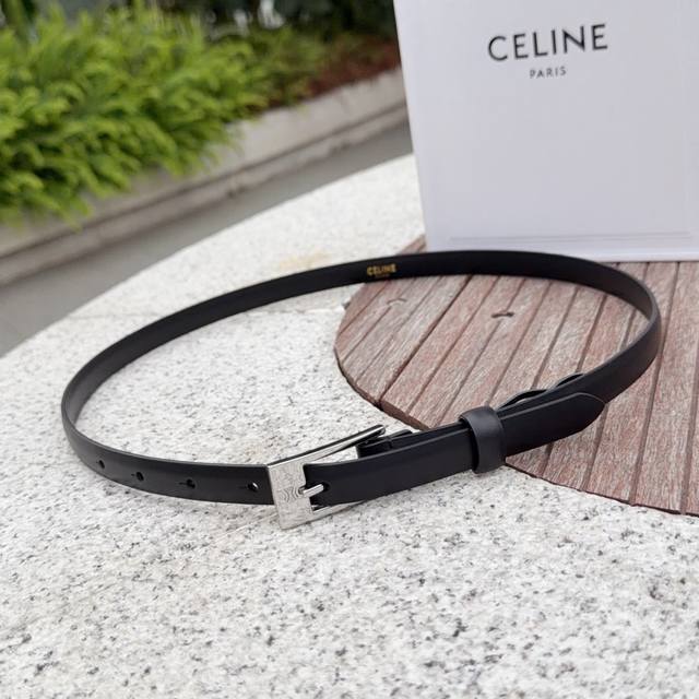 1.5cm Celine belt, top-grain cowhide, length: 75.80.85.90.95. .105. Euros, brass