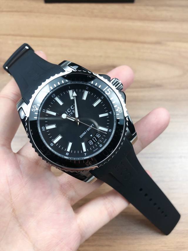 Original Box: 30 Gucci New Arrival! Quartz Men's Watch, 45mm Case Diameter, Stai Original Box: 30 Gucci New Arrival! Quartz Men's Watch, 45mm Case Diameter, Stai