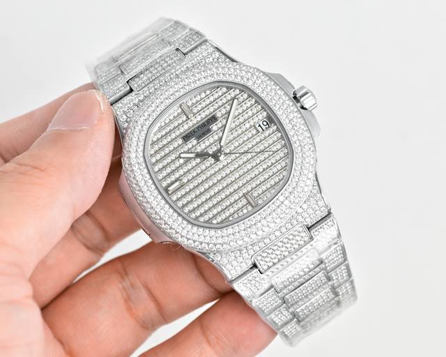 统一价： pdf Factory 满天星来袭！百达翡丽patek philippenautilus 5719系列顶配满钻腕表尺寸：40Mmx8.7Mm机芯：独家