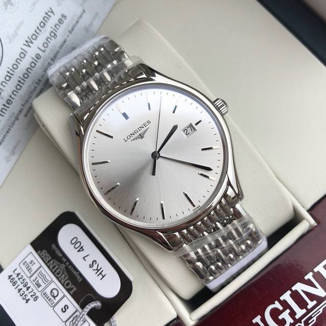 男款39Mm，女款24Mm表径，大小同价！银色面！入行以来最牛硬货！可进专柜付费维修！经典不败的浪琴律雅系列-休闲时尚女士石英腕表，体现了以飞翼沙漏标志而闻名于