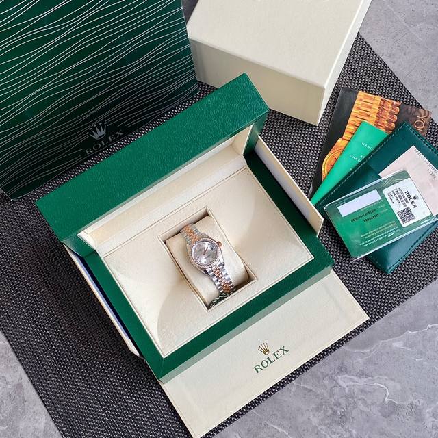 硬货独家首发！三码合一！扫码进官网！Rolex- 劳力士日志型！28Mm最新款。表盘镶嵌10颗天然真钻时标！持gtc中国权威认证证书，百分百真金可验可查询！三码