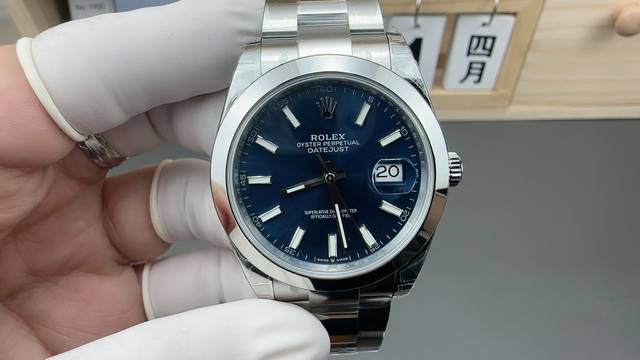 光圈蓝面日志 41Mm 日本机芯 出货实拍