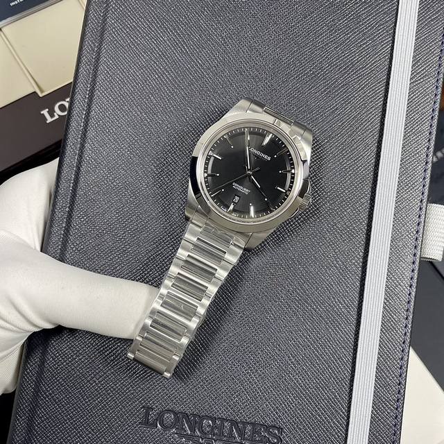 优雅焕新｜ 新品首推浪琴康卡斯悦动系列 优雅银 经典黑 百搭绿 深邃蓝原版开模1:1，对版41Mm尺寸316精钢材质，Cnc精工艺打造拉丝抛光处理过渡流畅质感拉