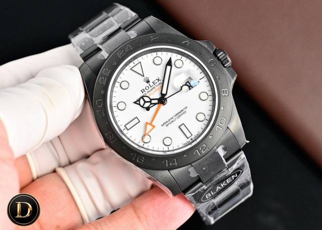 劳力士 探险家型ii 42Mmrolex Explorer Ii 42Mmblaken 全黑定制blaken Full Black Custom德国dlc哑光黑
