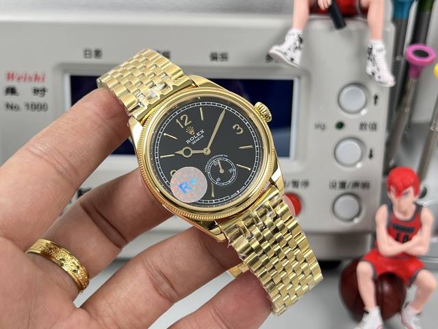 皮带 ，钢带 R+Factory 新增力作超薄90克配重版二针半商务款劳力士rolex 恒动1908型尺寸：39Mm9.8Mm独家定制改装chronergy擒纵