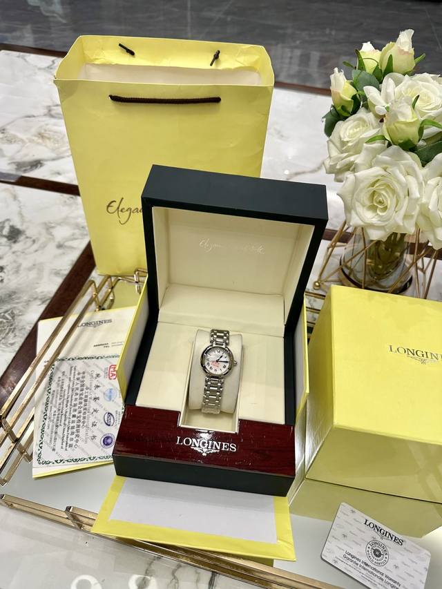 图片包装 台湾厂修正升级版 三码合一浪琴心月 L8110.4.87.6，最牛硬货！经典不败的浪琴系列-休闲时尚女士石英腕表，28毫米的表盘，轻易就可识别时间，蓝