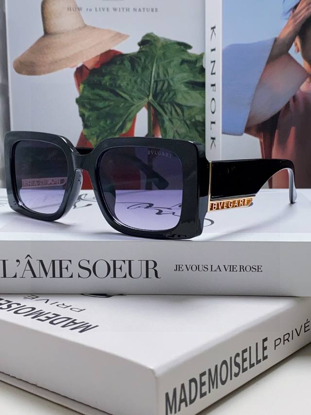 Bvlgari宝格丽 大框方形太阳镜 2026新款欧美千禧辣妹复古女ins网红街拍高级墨镜 女士爆款墨镜