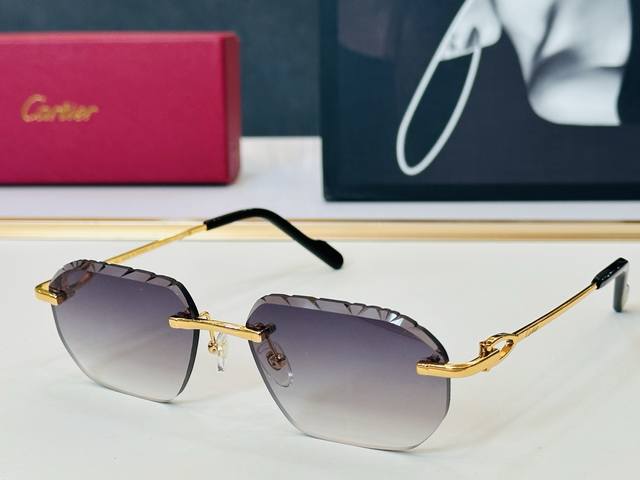 原版cartie* 卡家 官网经典款 太阳镜 Ct01830O Size：58口18-142 电镀工艺精湛大牌品 L戴起来气质十足！
