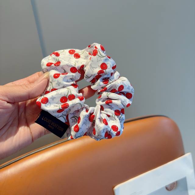Louis Vuitton Takashi Murakami series pigtail hair tie with packaging, high-end