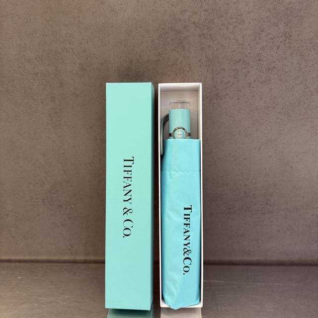 Tiffany蒂芙尼 防晒睛雨伞 夏季新款 全自动折叠晴雨伞 内里黑色涂层防晒有效阻隔紫外线99%，Upf 50 所以能起到伞下体感降温的效果！有效隔热 高效防