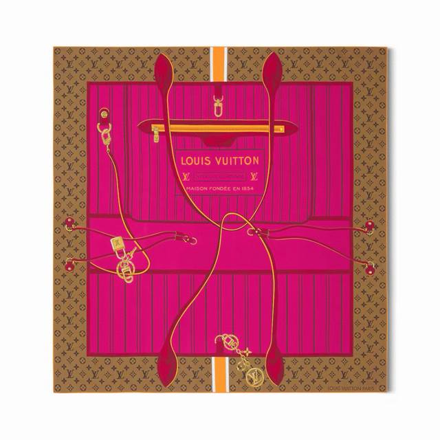 The new Louis Vuitton My Neverfull silk scarf draws inspiration from the classic