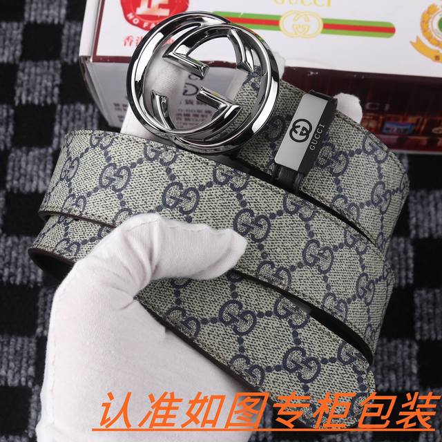 品名：古奇.Gu...Cci原单 材料：百分百头层牛皮，保证真皮。24K纯钢扣双面可用专柜同等质量， 送人自用首选包装： 请认准如图专柜包装，赠送打孔器，银联发