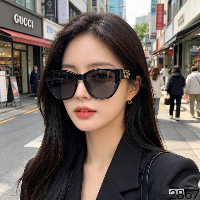 Gucc*太阳镜女士时尚复古个性美颜眼镜户外防晒遮阳墨镜