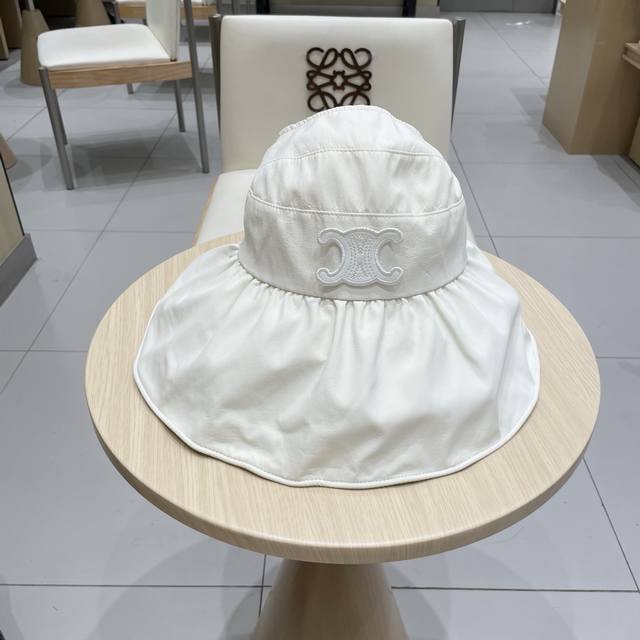 Celine minimalist visor hat, sun protection, fisherman's hat, large head circumf