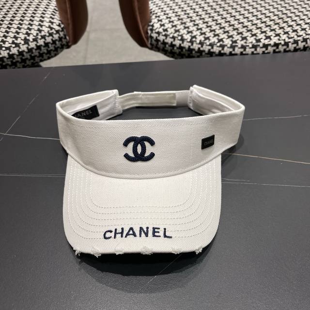 Chanel香奈儿 新款棒球帽空顶帽鸭舌帽韩版破洞帽脸显小四季复古时尚百搭