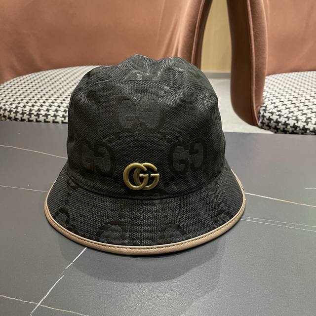 古奇gucci 2026新款时尚g家同步新款老花字母渔夫帽范儿潮流男女