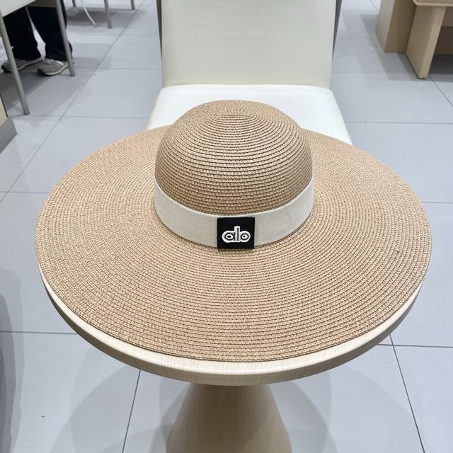 Alo straw hat, wide-brimmed hat, sun hat, head circumference 57cm