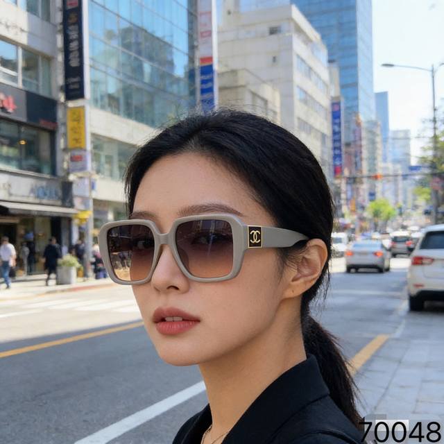 Chane*韩版方形大框墨镜女款潮显脸小夏季防紫外线遮阳气质网红百搭高级