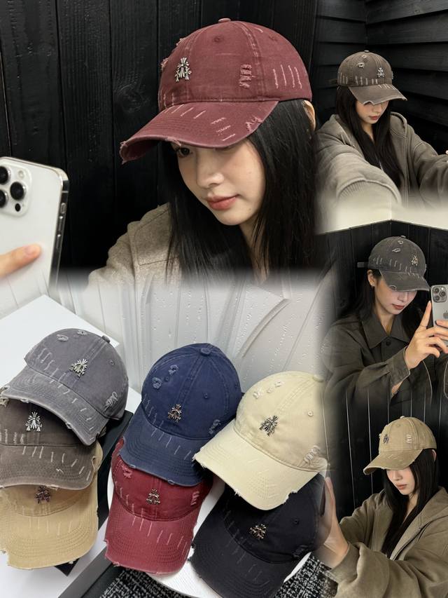 特价 配防尘袋。 克罗心 2026新款简约男女款做旧款棒球帽，日常百搭