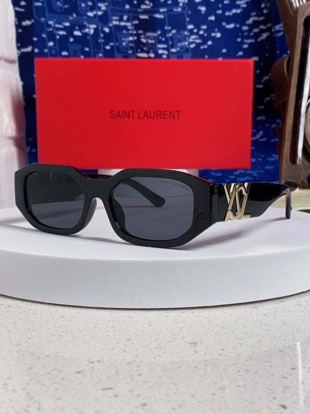 Saintlaurent圣罗兰 2026新款ysl欧美复古潮流不规则椭圆形太阳眼镜男女潮个性人头像时髦街拍墨镜