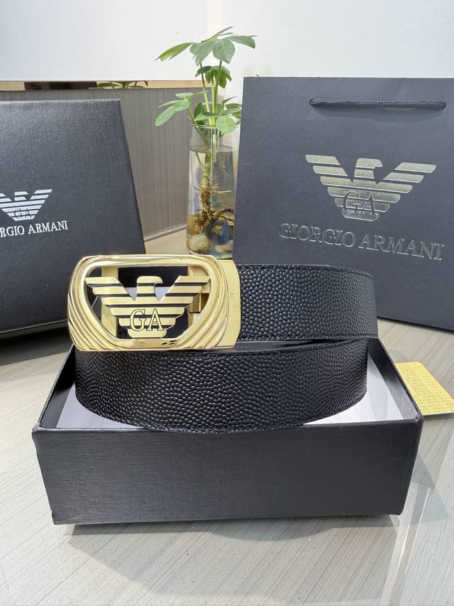 圖片包裝10 阿玛尼男士自动腰带- 宽度34Mm 精品钢扣 精工打造 手感柔软 长短可以裁剪