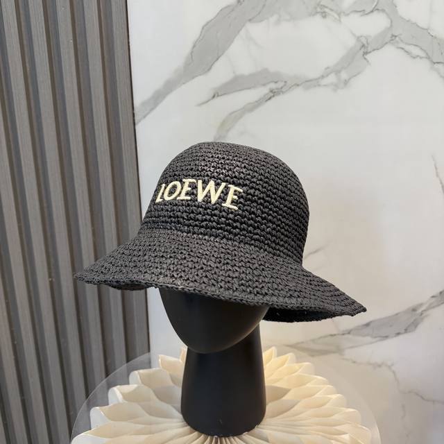 罗意威loewe新款拉菲草帽，纯手工钩织，产量极少，重工打造，专柜同款，头围57Cm