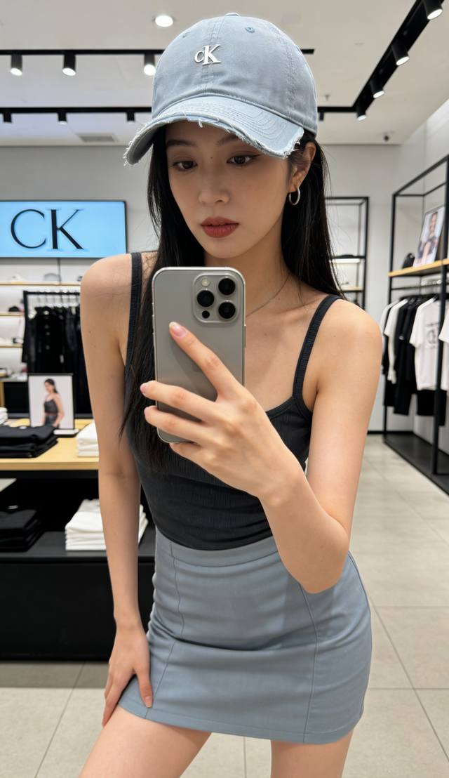 Ck毛边棒球帽