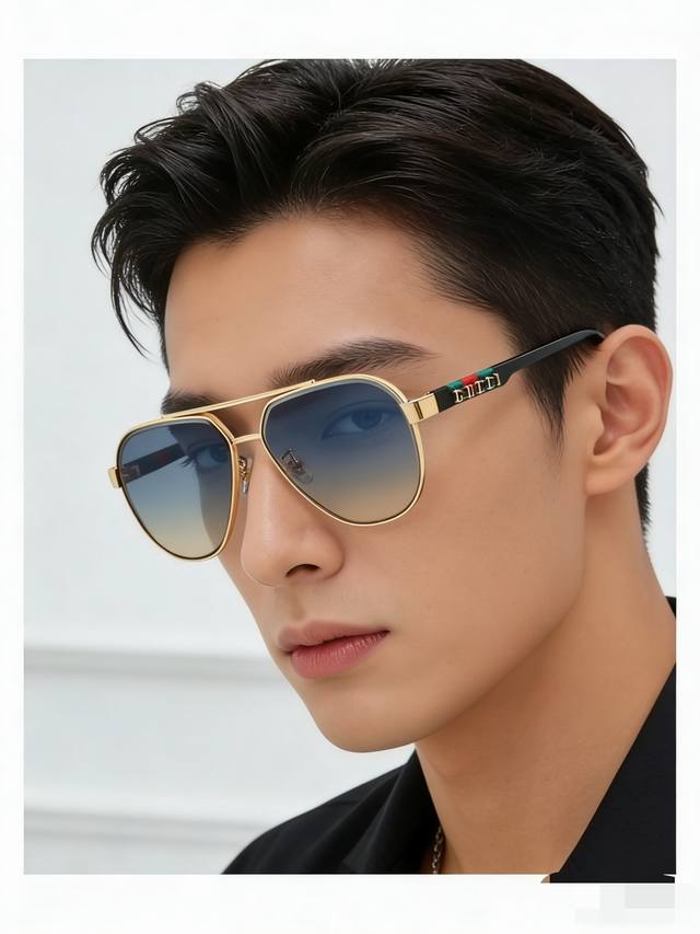 Gucc*男女同款太阳镜 时尚潮流休闲墨镜 旅游度假休闲眼镜