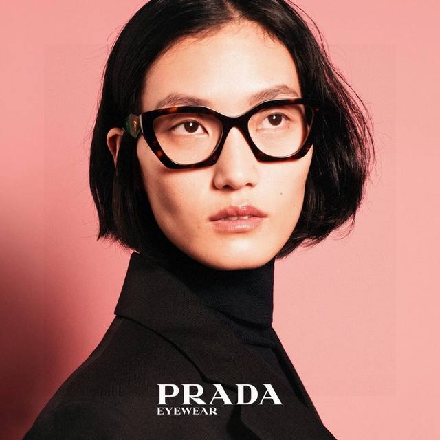 Prada 2026 New Optical Prescription Glasses Frame Cat Eye Large Frame Women's Ca