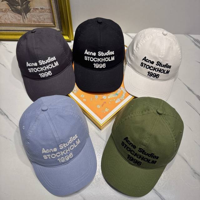 劲爆新款 Acne Studios Stockholm 斯德哥尔摩 纯棉棒球帽，欧美重工手法，多重内里，曰韩潮流，时尚大气，帅哥美女必入款配防尘袋旅游出行必备！