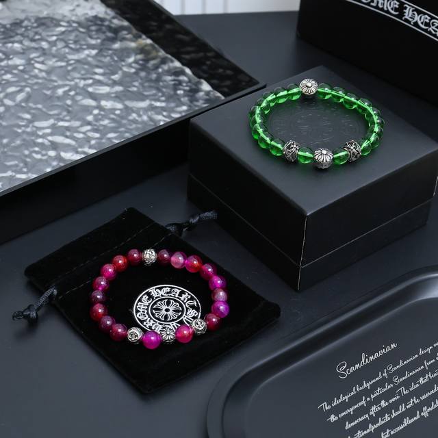 Chrome Hearts Natural Bead Silver Bracelet - A Chrome Hearts bracelet that exude Chrome Hearts Natural Bead Silver Bracelet - A Chrome Hearts bracelet that exude