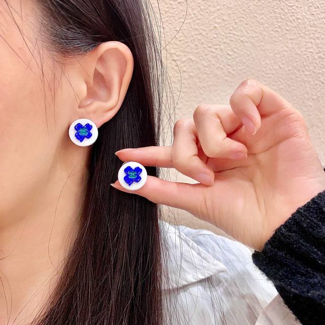 Chanel Camellia Double C Earrings