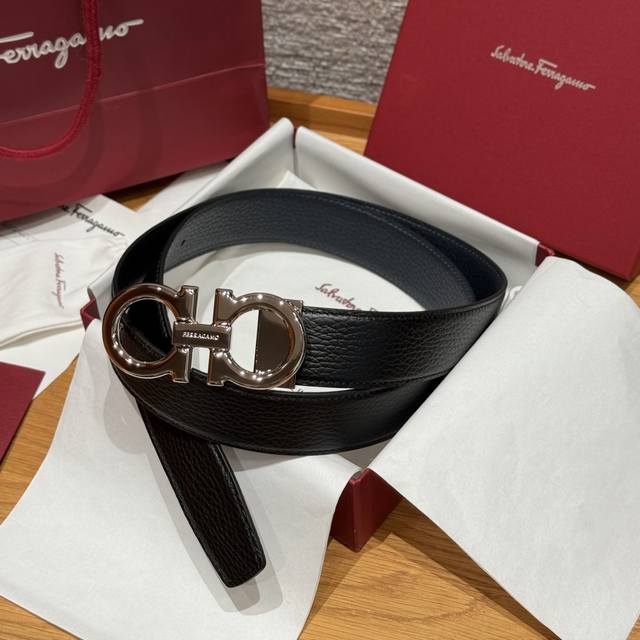 Sf Reversible Adjustable Gancini Leather Belt Simplifying all, this leather belt