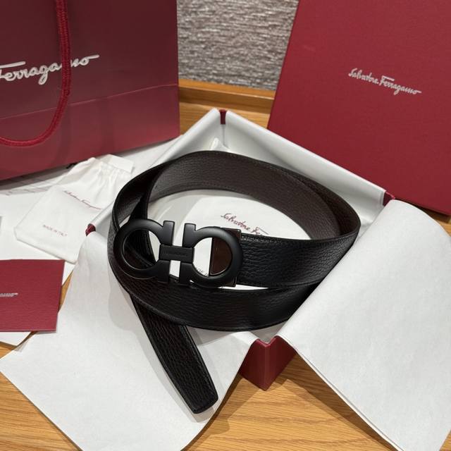 Sf Reversible Adjustable Gancini Leather Belt This exquisite leather belt is cra
