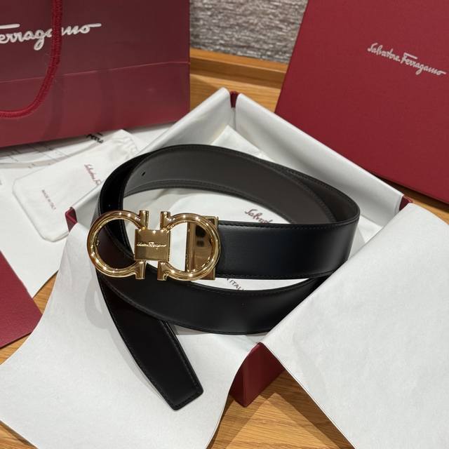 Sf Reversible Adjustable Gancini Leather Belt This leather belt is one of the br