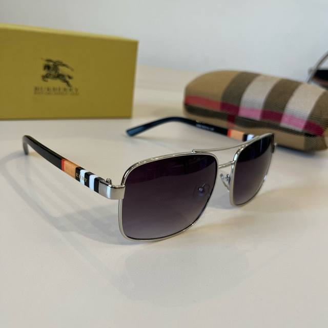 100￥pp Burberry巴宝莉新款连体驶驾镜墨镜出行必众备多明星同款 太阳镜 男女太士阳镜飞行