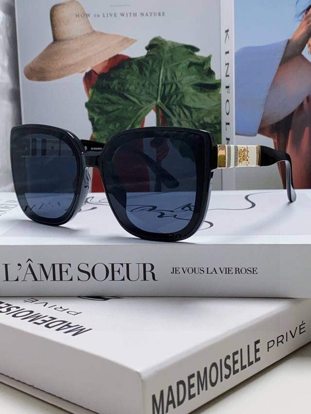 Burberry New Korean Style Oversized Wide-Leg Sunglasses, Unisex, Trendy, Slimmin