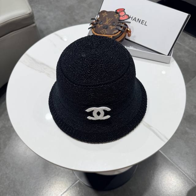 Chanel Women's Bucket Hat Knitted Fisherman Hat, Korean Style Fashion Casual Wov Chanel Women's Bucket Hat Knitted Fisherman Hat, Korean Style Fashion Casual Wov