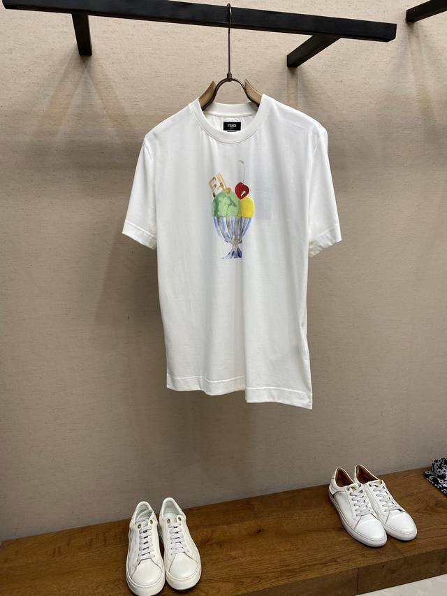 Fendi, Sundae Ice Cream Crew Neck Short-Sleeve T-Shirt (originally ?pp7880); Mad