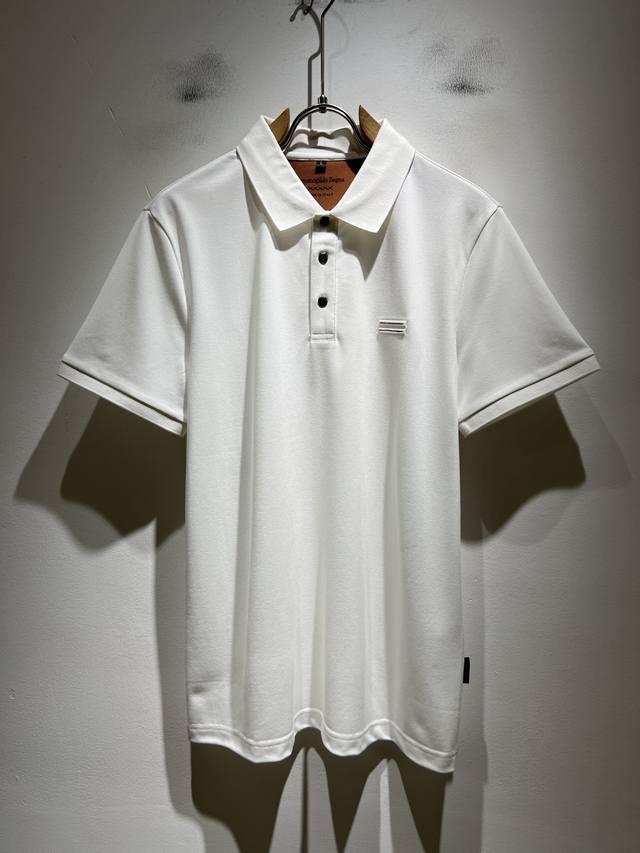Ermenegildo Zeg*A杰*亚 2026春夏新品男士休闲polo短袖，外贸公司订单！是杰尼亚经典的专有织物之一！ 胸前Logo图案压胶设计！定制原版珠