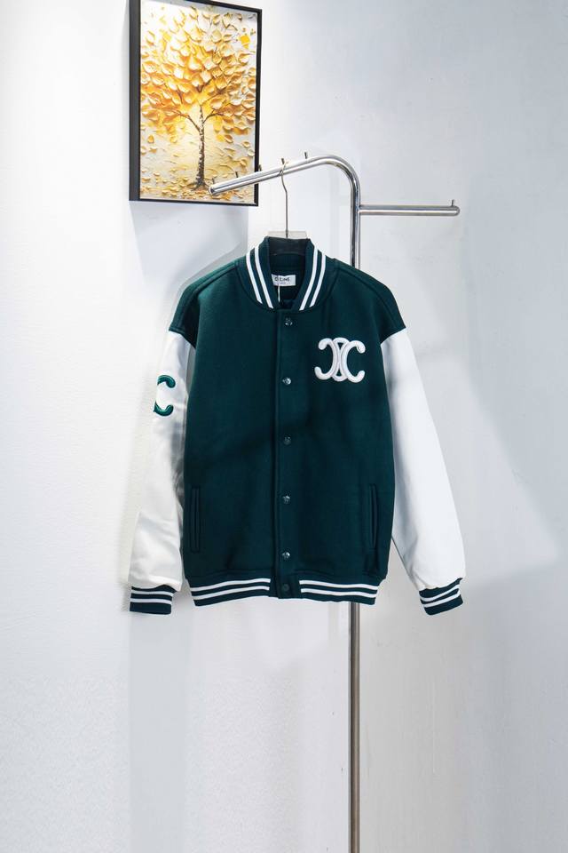 290 Style No.: Y238 Celine Ss College Style Color Block Baseball Jacket This yea