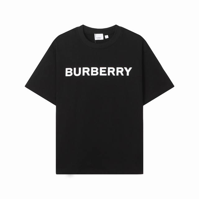 高端品质 Burberry巴宝莉发泡字母Logo圆领短袖，高克重原版洗水面料，洗水完280G重，原版工艺，宽松版型，男女同款。 尺寸： S M L Xl