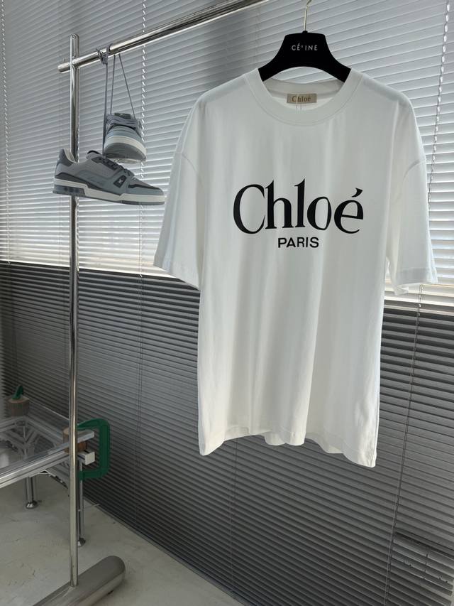 -Chloe 26Ss夏季潮牌T恤！ 品牌基础款字母印花设计.简单干净.订制纯棉面料.柔软舒适！时尚百搭. 尺码：M-3Xl 胸围 104 108 112 11