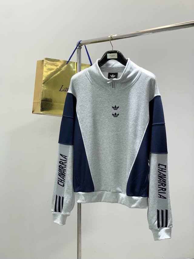 Adidas Originals × Willy Chavarria Watsonville Mockneck 半高领运动套头长袖卫衣 王鹤棣同款 联名双Log
