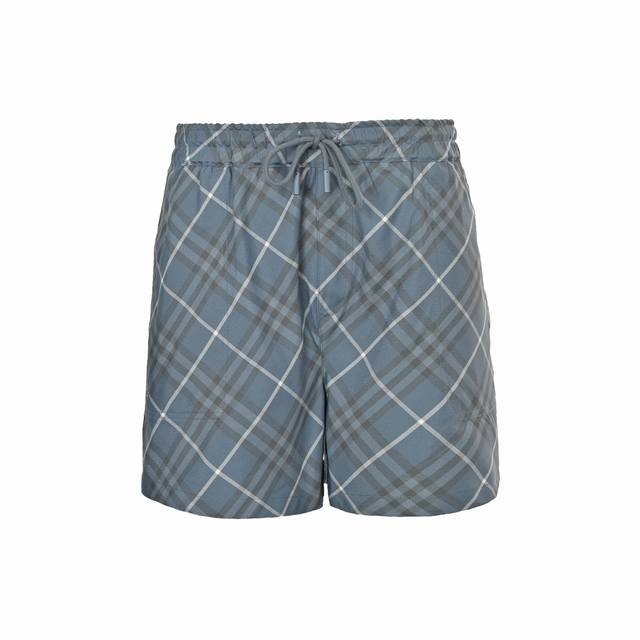 210 Burberry 25Ss Drawstring Check Shorts This fabric is made from dyed yarn, ch