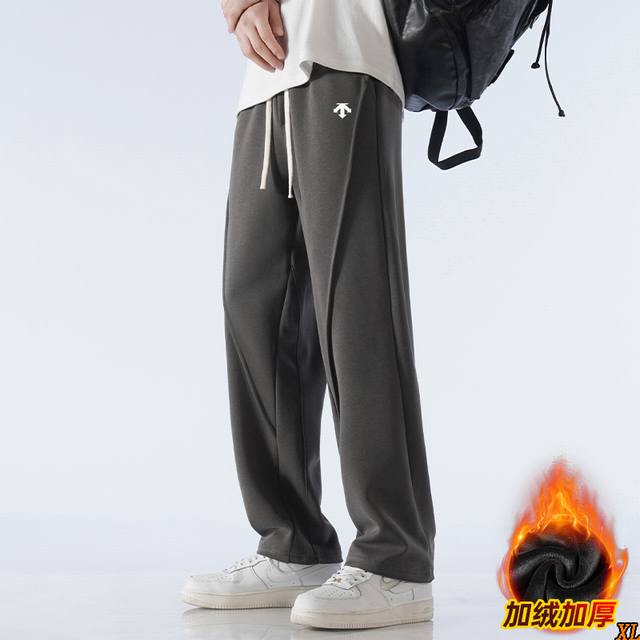 Descente Exclusive Real Shot New Winter High-Quality Fleece-Lined Thick Curved B